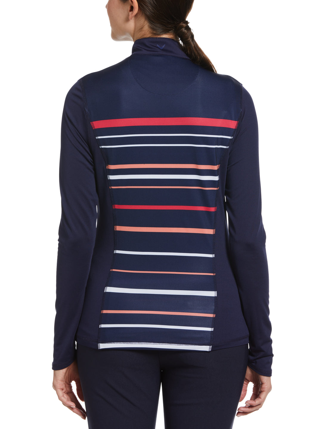 Engineered Stripe Golf Shirt (Peacoat/Brilliant Whit) 