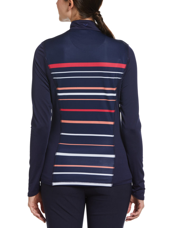 Engineered Stripe Golf Shirt (Peacoat/Brilliant Whit) 