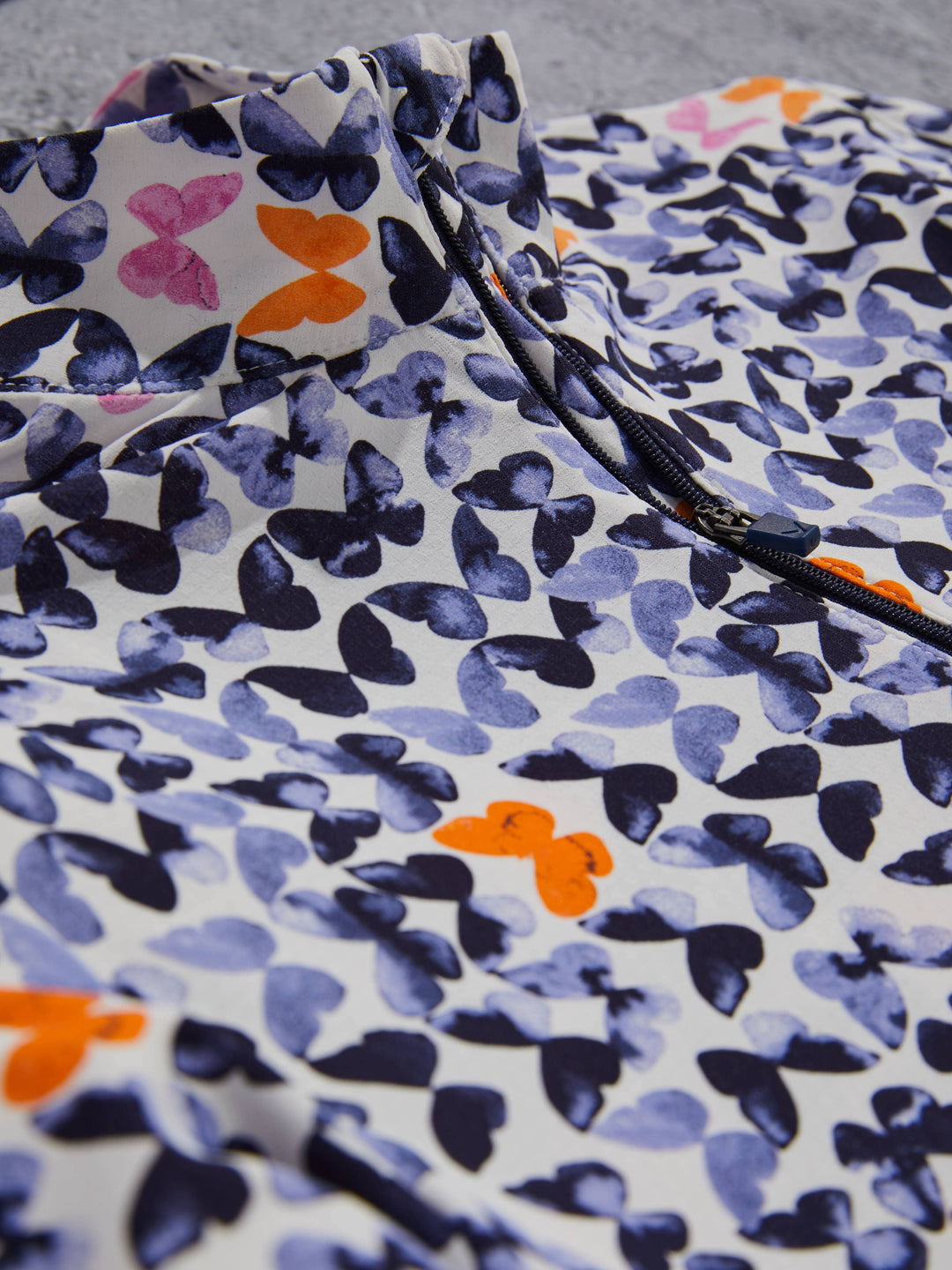 Metamorphosis Butterfly Print Golf Shirt (Brilliant White) 