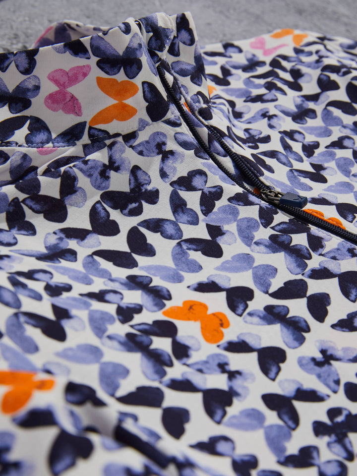 Metamorphosis Butterfly Print Golf Shirt (Brilliant White) 