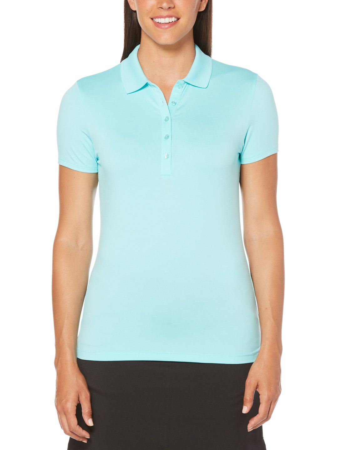 Womens Micro Hex Solid Polo-Polos-Callaway