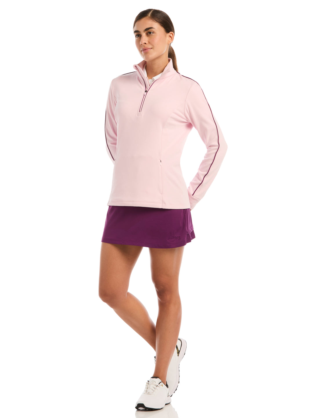 Womens Midweight Textured Half Zip-Jackets-Callaway