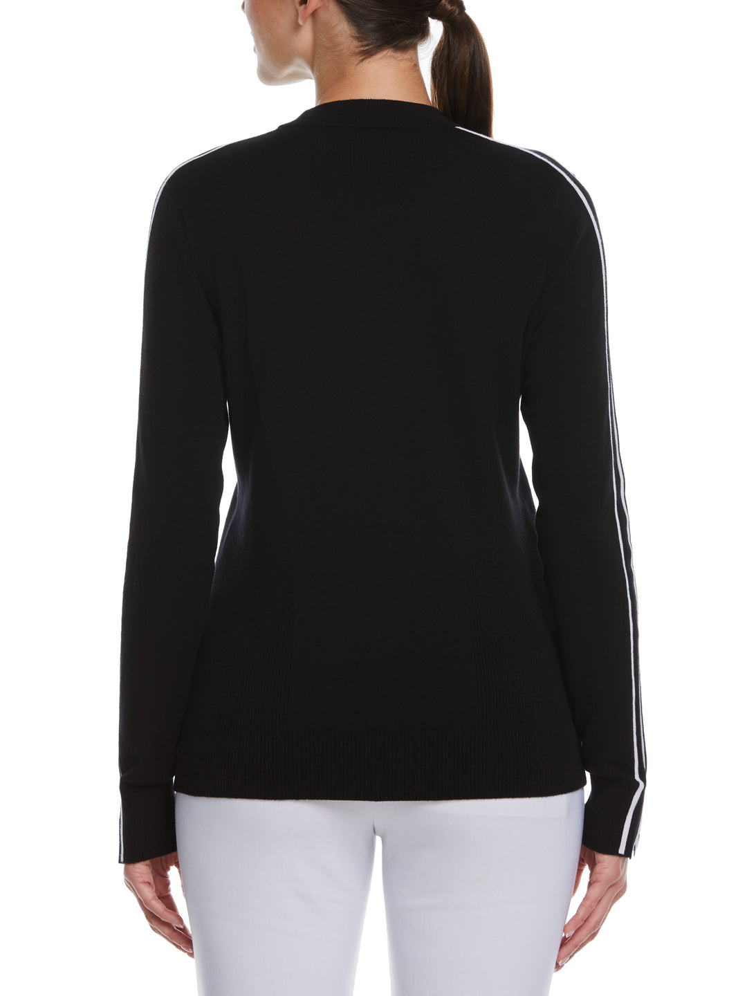 Swing Tech™ Striped Sweater (Black) 