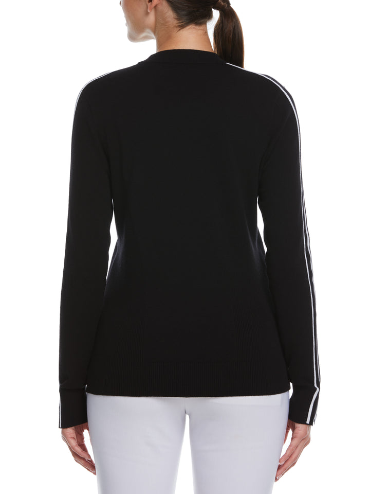 Swing Tech™ Striped Sweater (Black) 