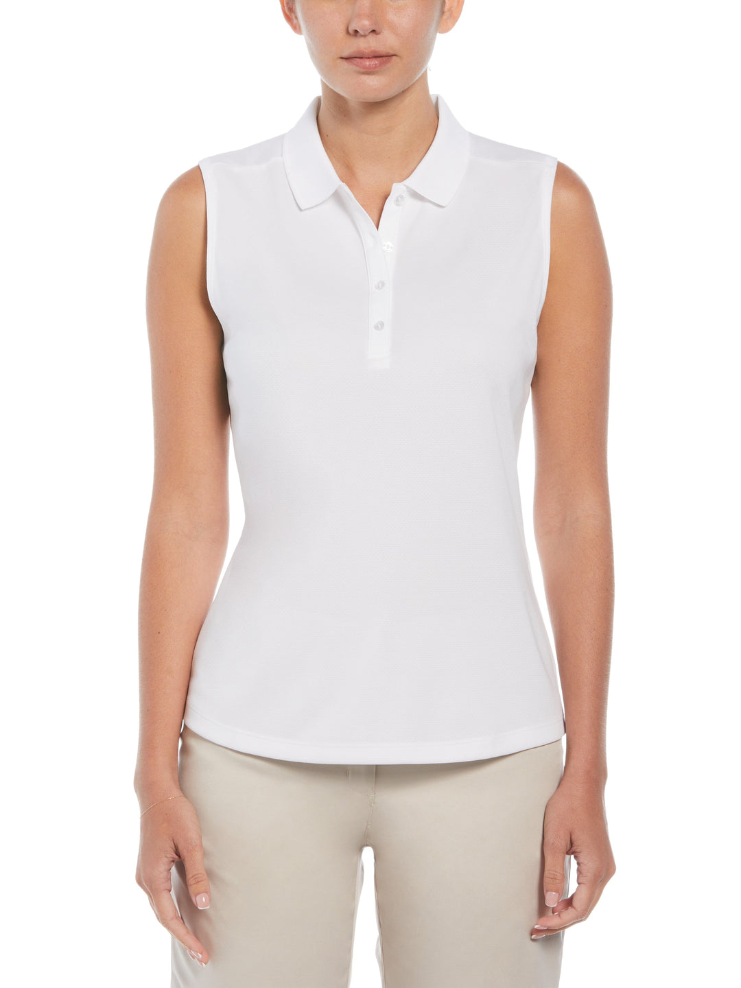 Sleeveless Women's Polo (Bright White) 