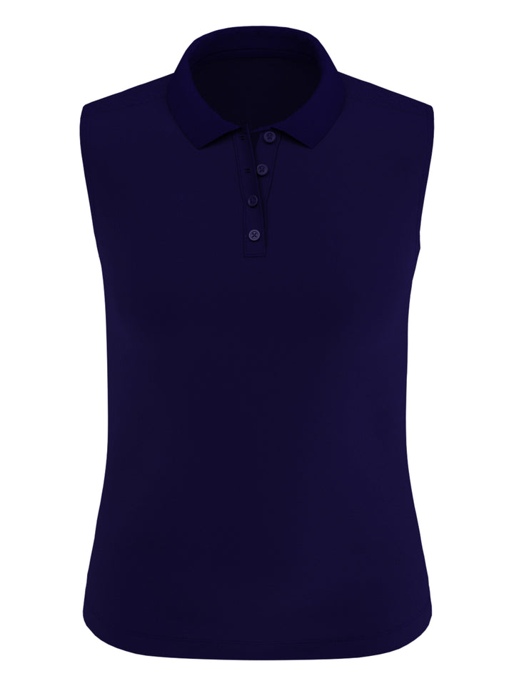 Sleeveless Women's Polo (Peacoat) 