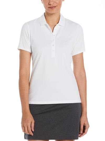 Short Sleeve All Over Tee Time Print Polo (White) 