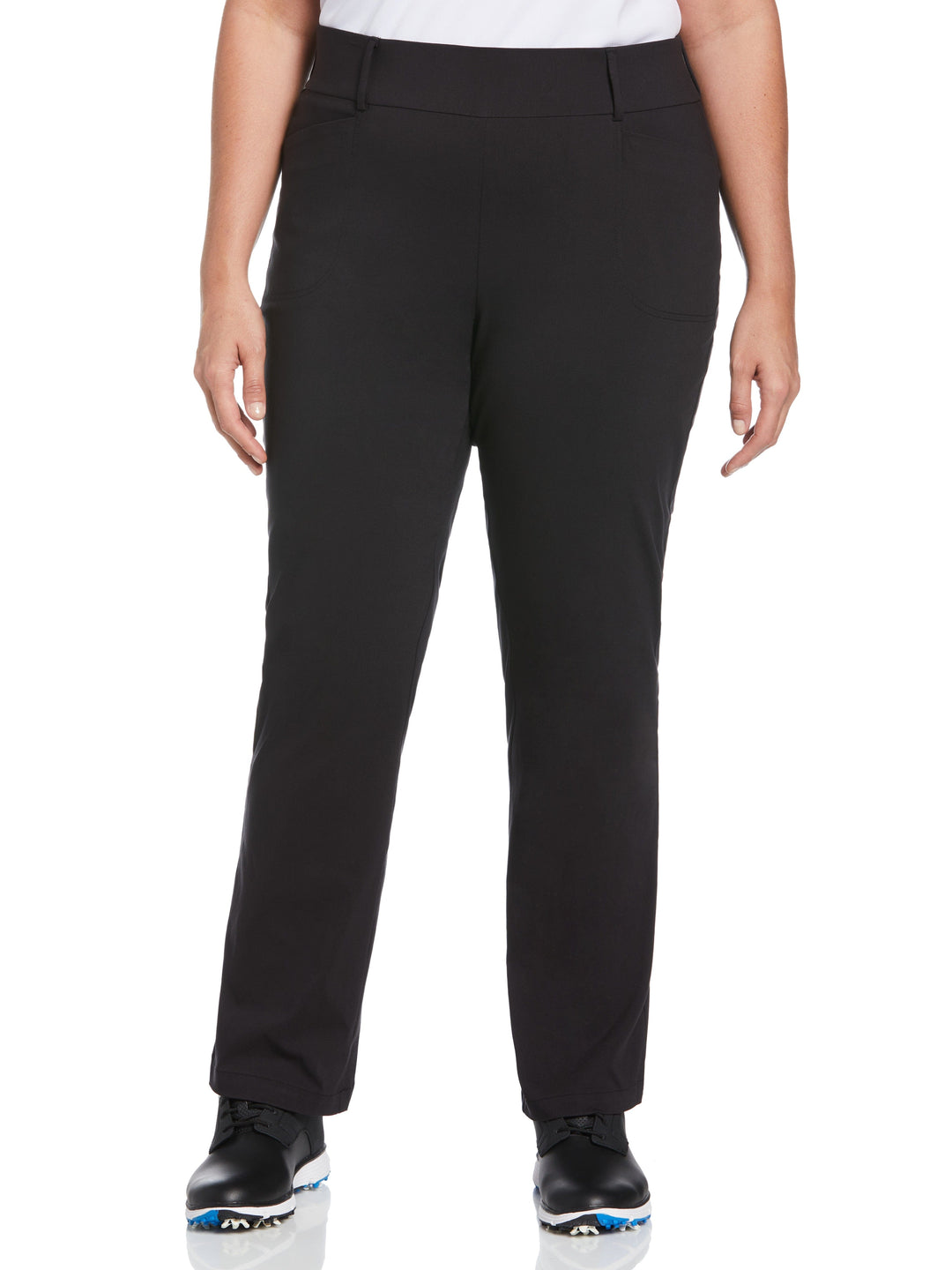 Womens Plus Pull-On Stretch Tech Flat Front Golf Pant-Pants-Callaway