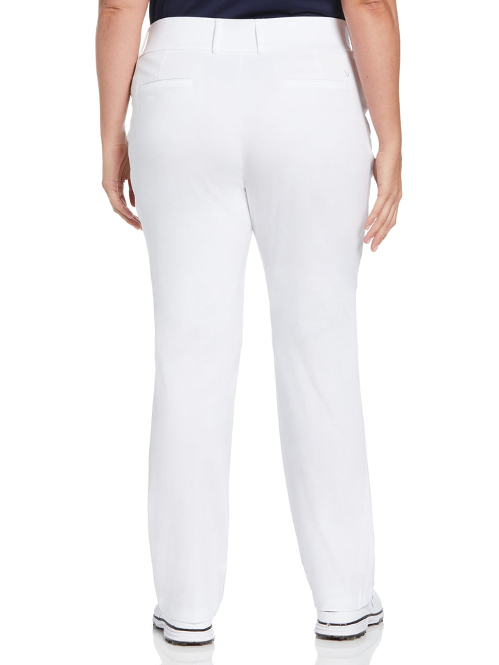 Womens Plus Pull-On Stretch Tech Flat Front Golf Pant-Pants-Callaway