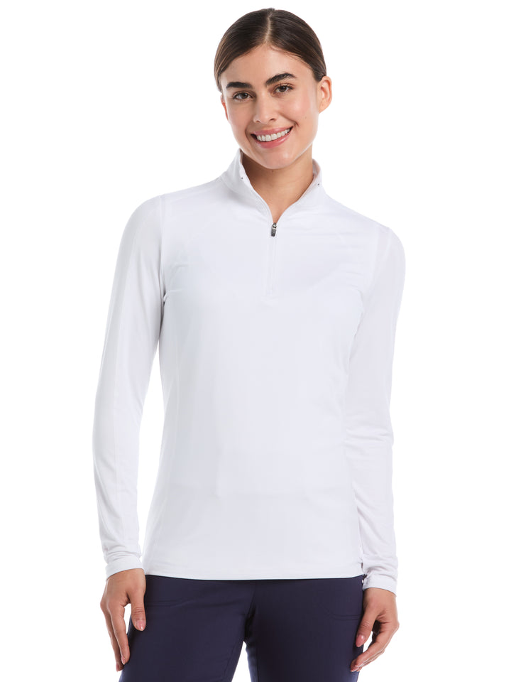 Womens Brushed Heather Pullover (Brilliant White) 