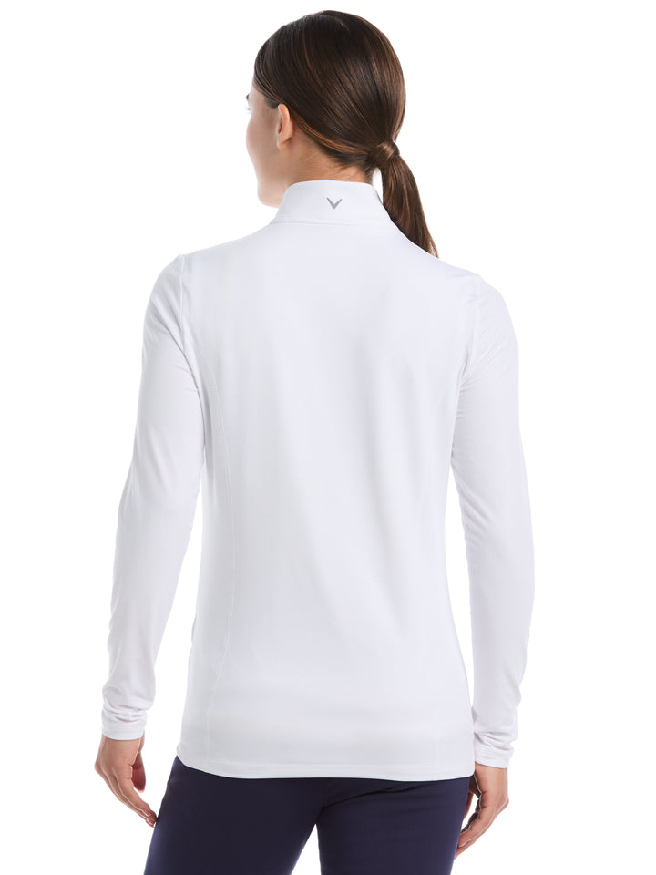 Womens Brushed Heather Pullover (Brilliant White) 