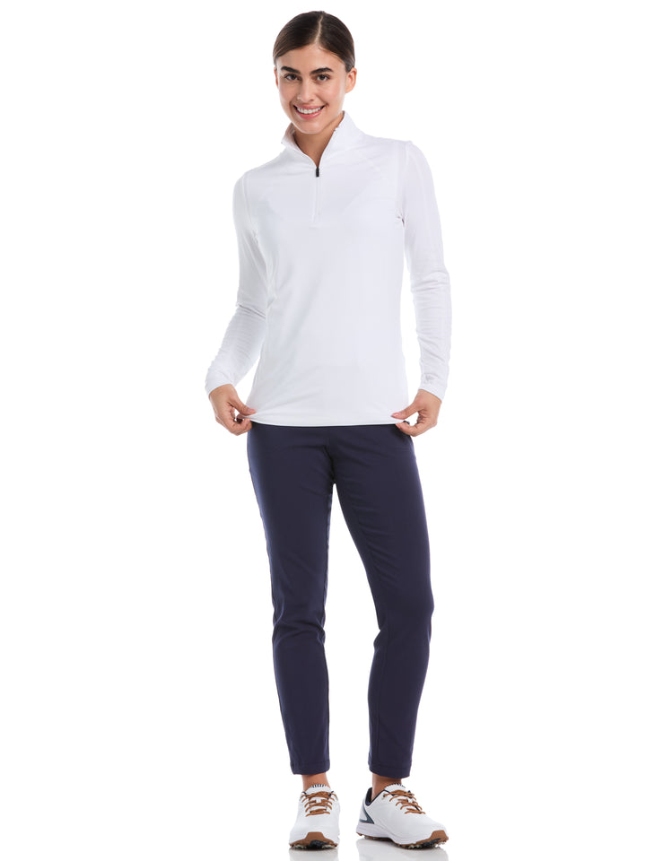 Womens Brushed Heather Pullover (Brilliant White) 