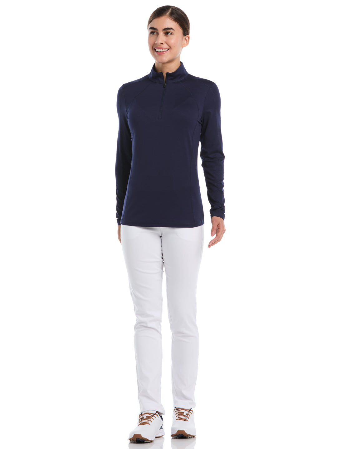 Womens Brushed Heather Pullover (Peacoat) 