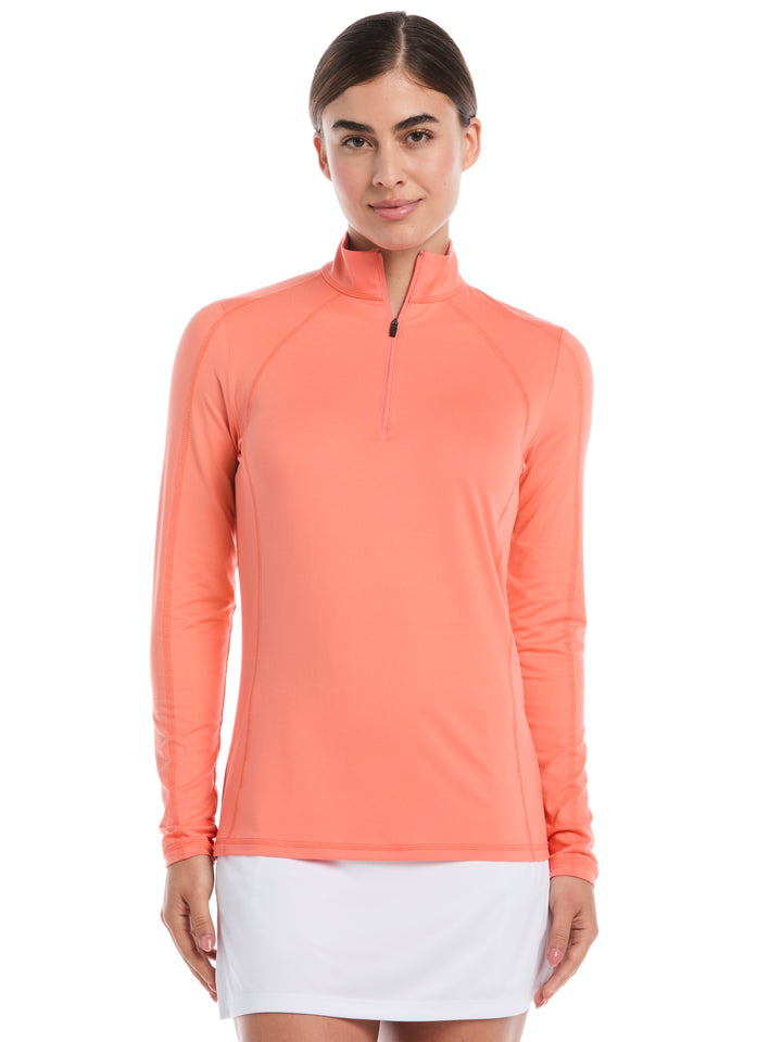 Womens Brushed Heather Pullover (Persimmon) 
