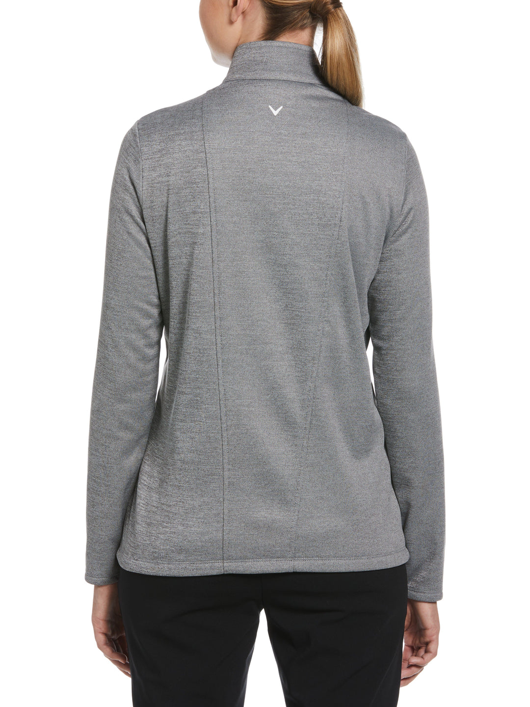 Womens 1/4 Zip Pullover (Medium Grey Htr) 