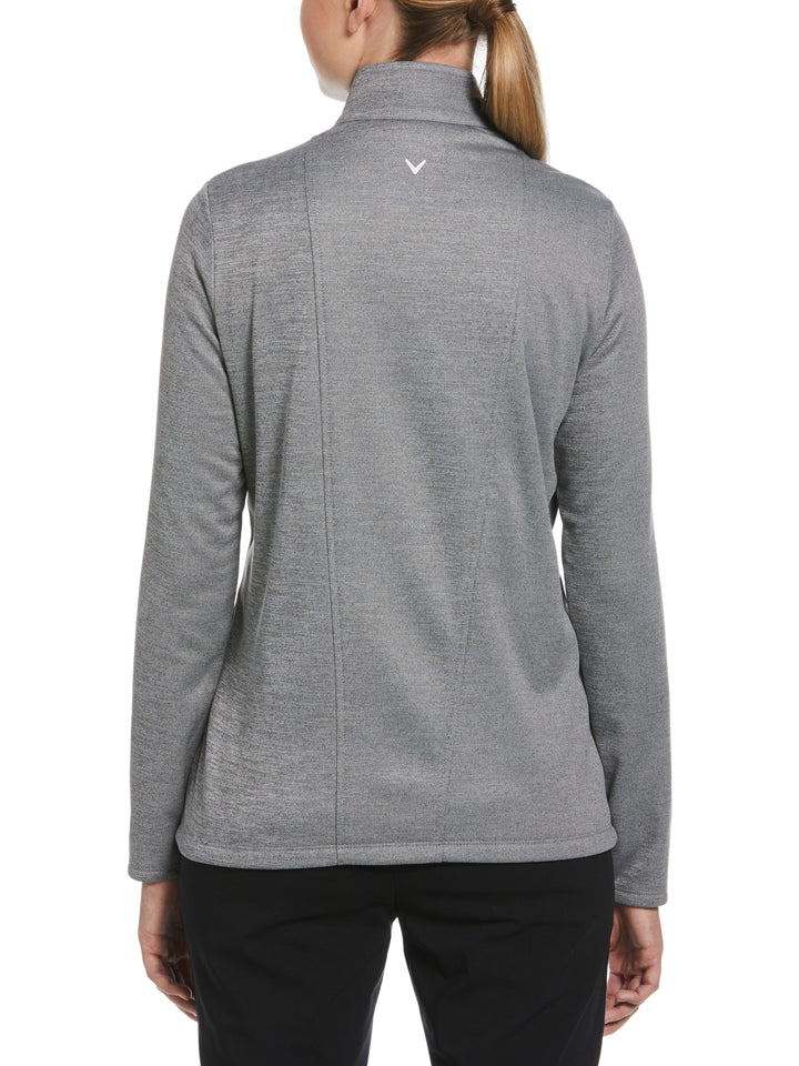 Womens 1/4 Zip Pullover (Medium Grey Htr) 
