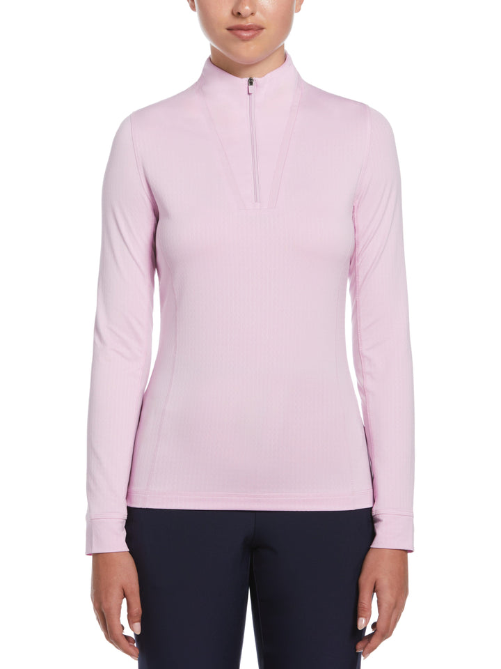 Womens 1/4 Zip Seams Long Sleeve Top-Jackets-Callaway