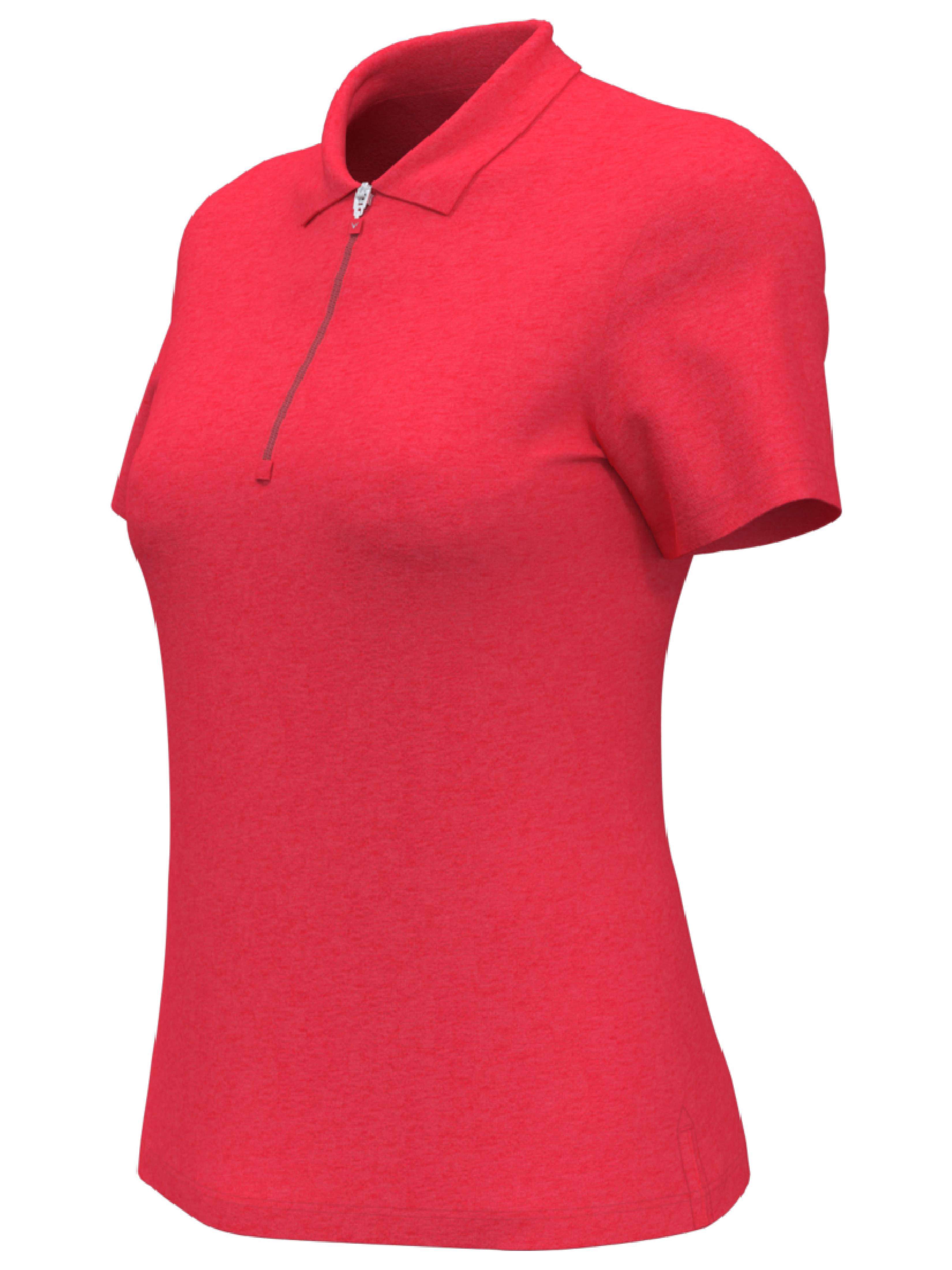 Womens Quarter Zip Short Sleeve Heather Golf Polo Shirt – Callaway