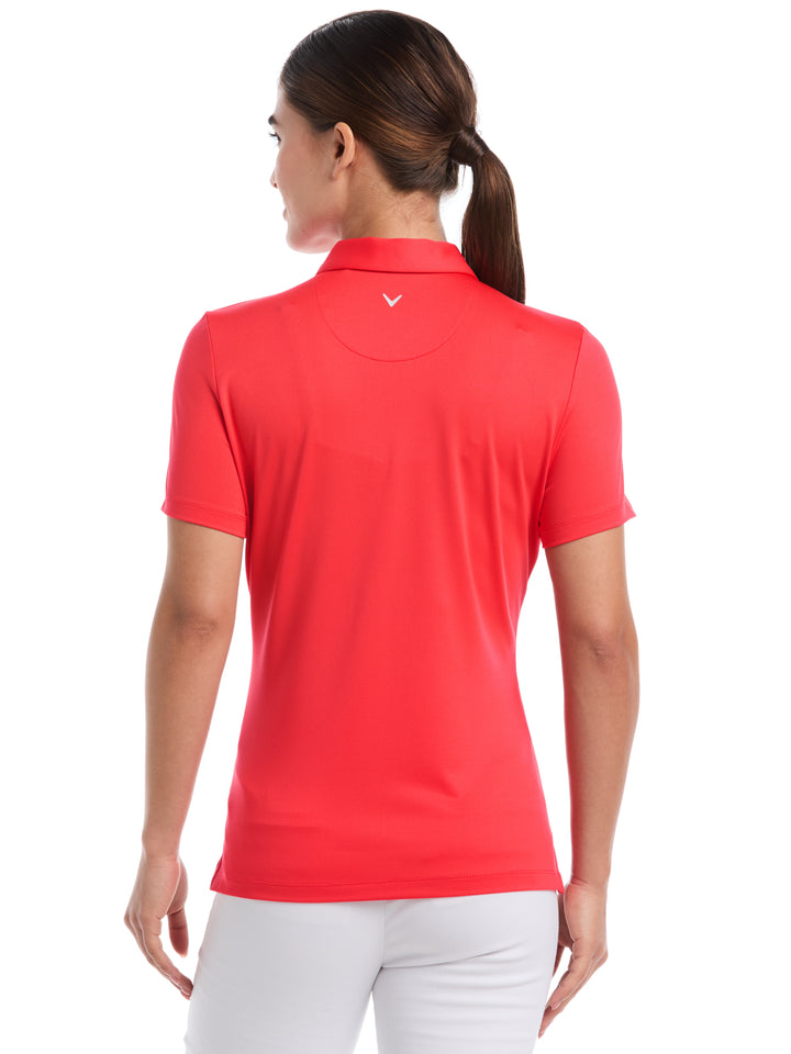 1/4 Zip Solid Golf Polo (Bittersweet) 