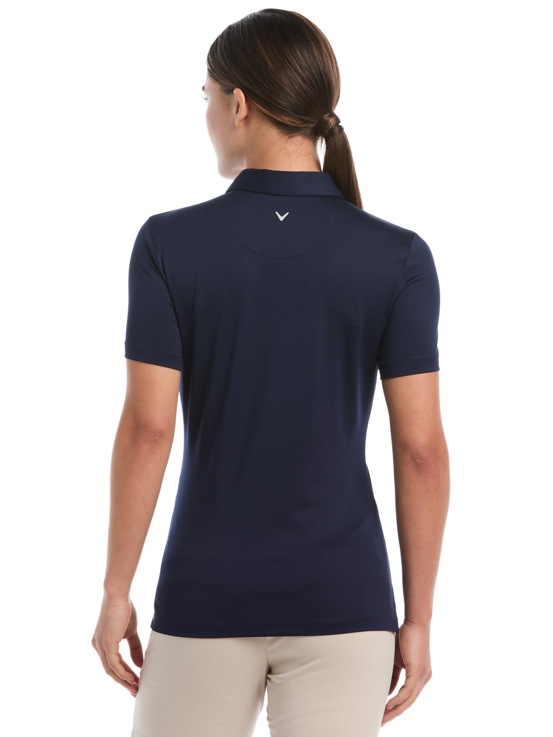 1/4 Zip Solid Golf Polo (Peacoat) 