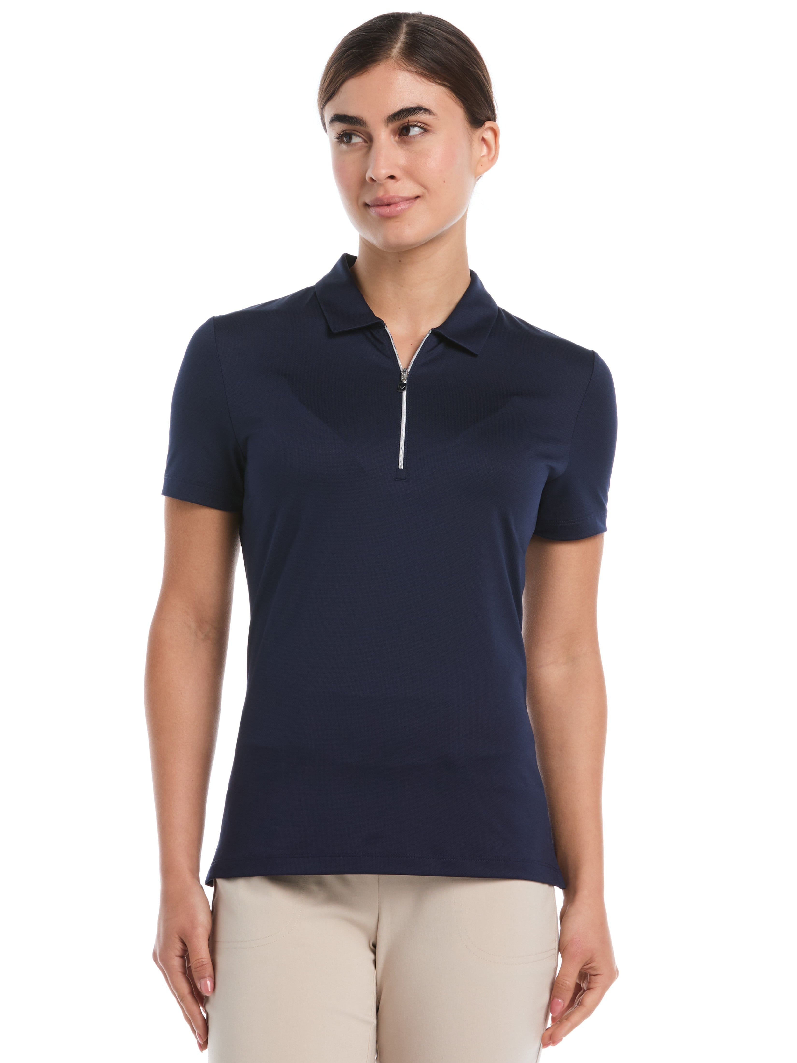Womens Quarter Zip Solid Golf Polo – Callaway Apparel