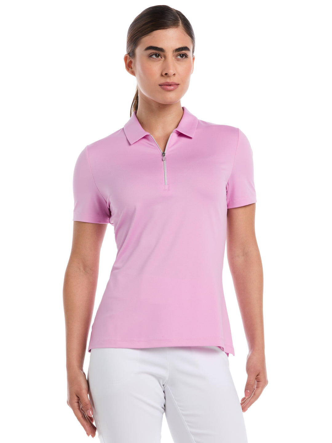 1/4 Zip Solid Golf Polo (Orchid) 
