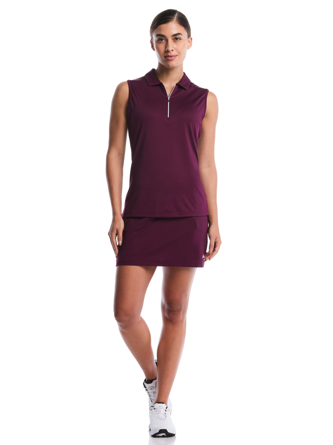 1/4 Zip Solid Golf Polo (Potent Purple) 
