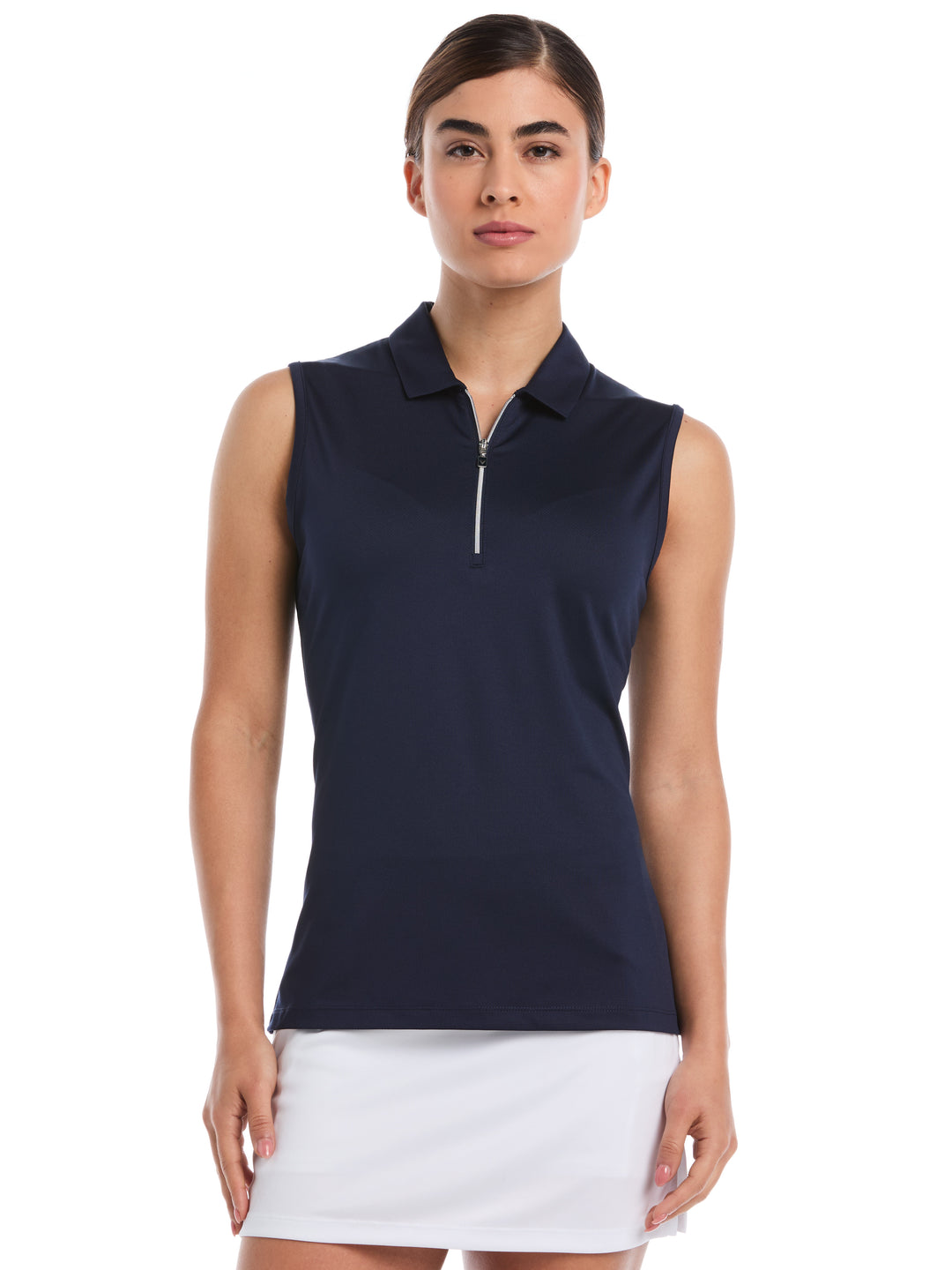1/4 Zip Solid Golf Polo (Peacoat) 