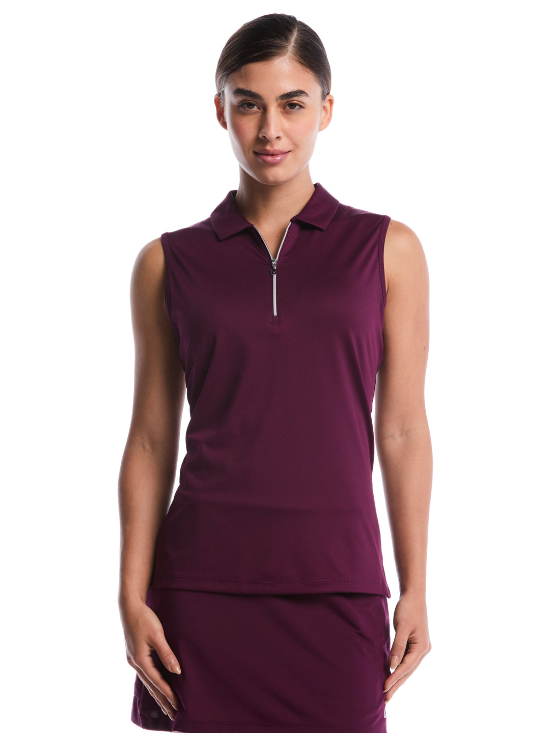 1/4 Zip Solid Golf Polo (Potent Purple) 