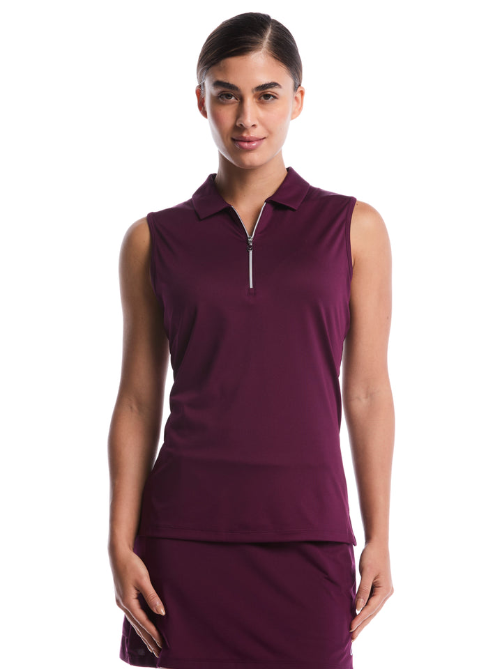 1/4 Zip Solid Golf Polo (Potent Purple) 