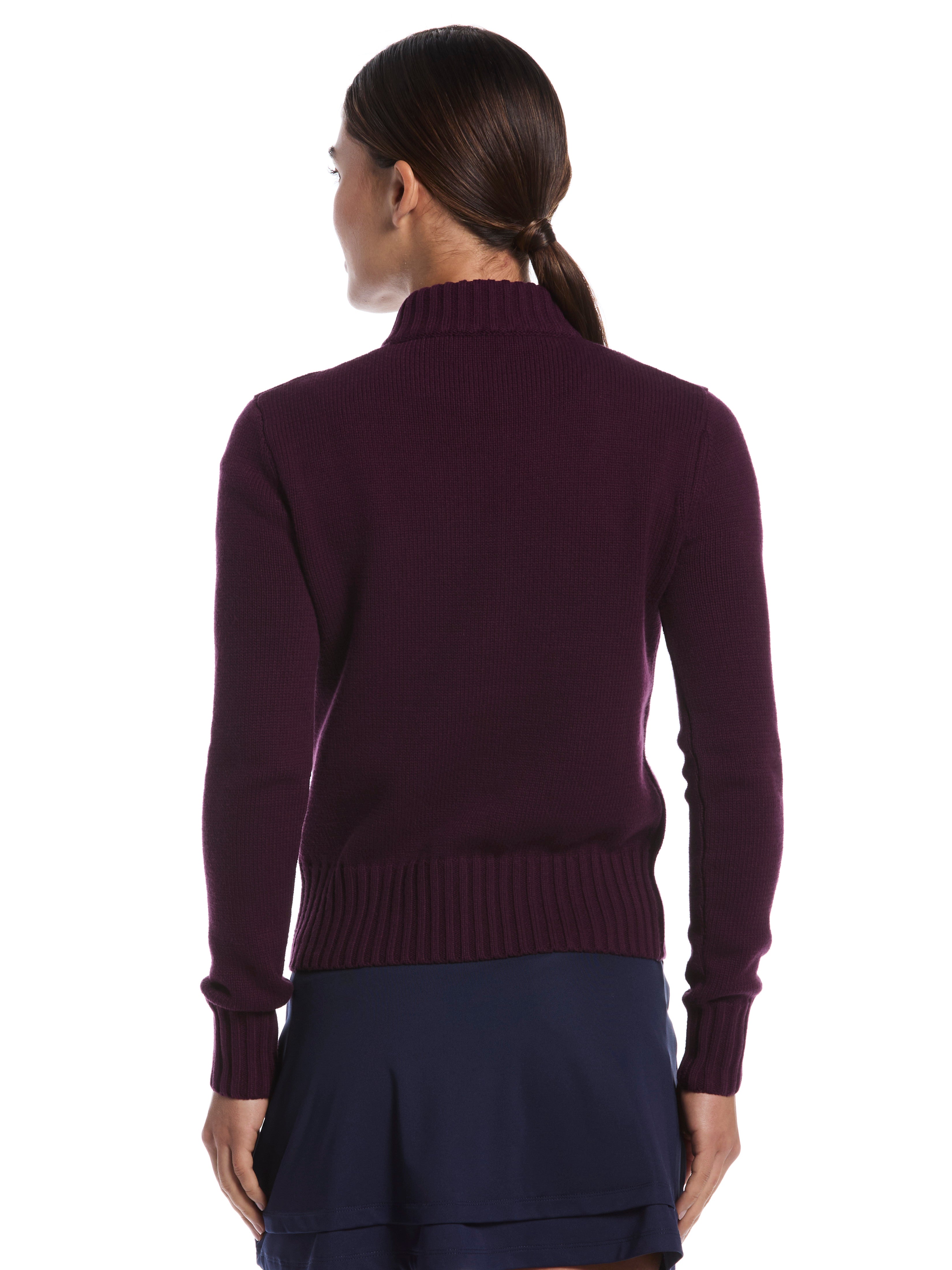 Callaway レディース フルジップフーディ ネイビーL Womens Quarter Zip Sweater – Callaway Apparel