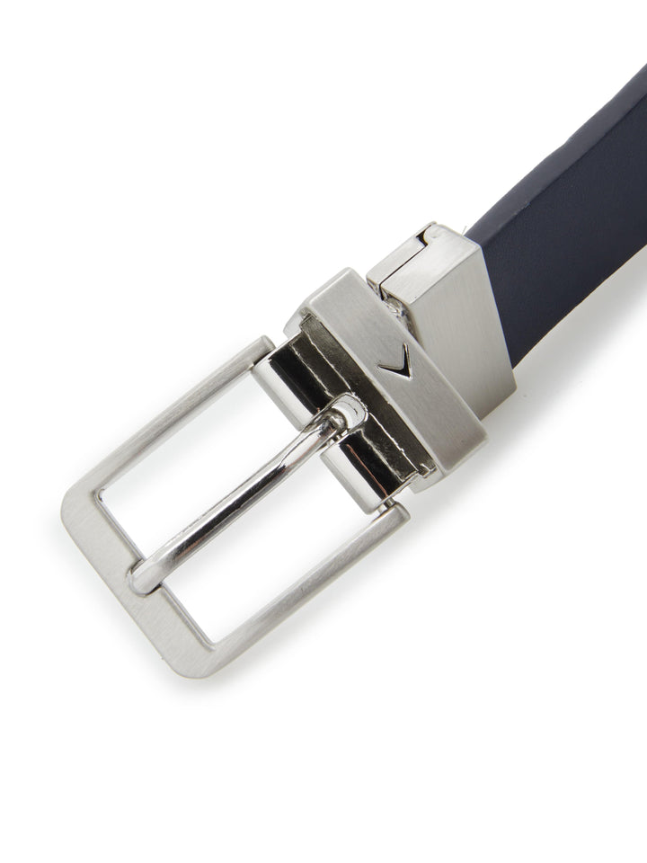 Ladies Reversible Sleek Modern Belt (Peacoat/White) 