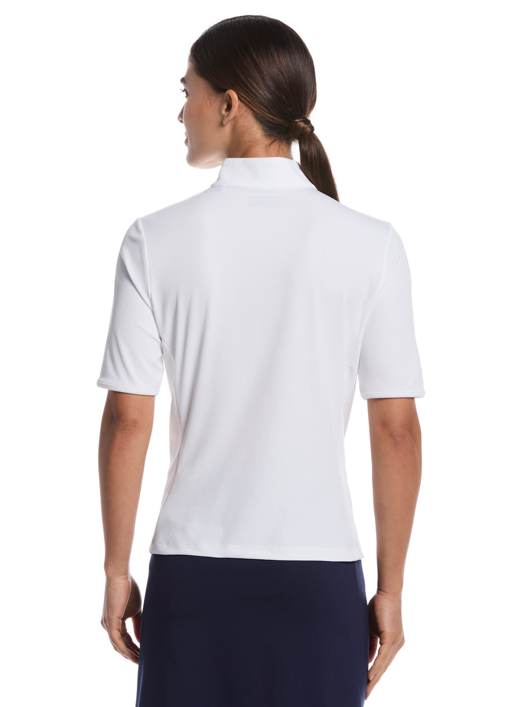 Women's Rib Play Golf Polo (Brilliant White) 