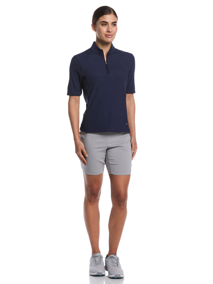 Women's Rib Play Golf Polo (Peacoat) 
