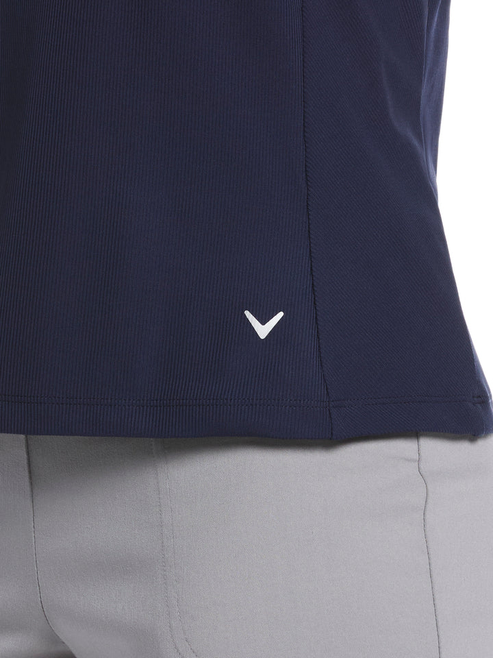 Women's Rib Play Golf Polo (Peacoat) 