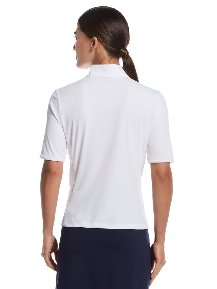 Women's Rib Play Golf Polo (Brilliant White) 