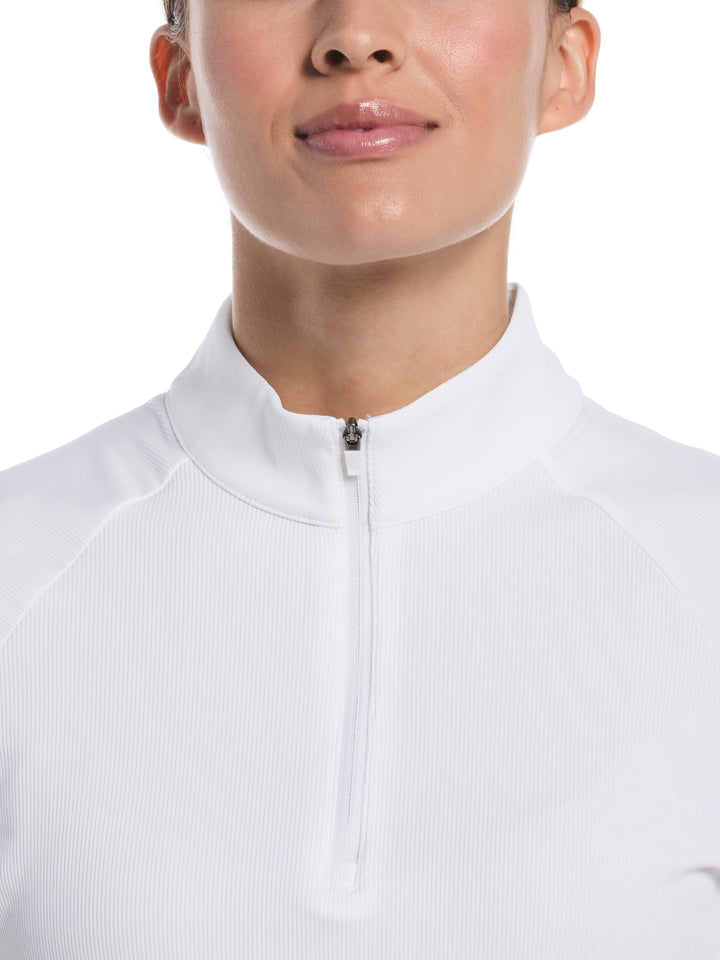 Women's Rib Play Golf Polo (Brilliant White) 