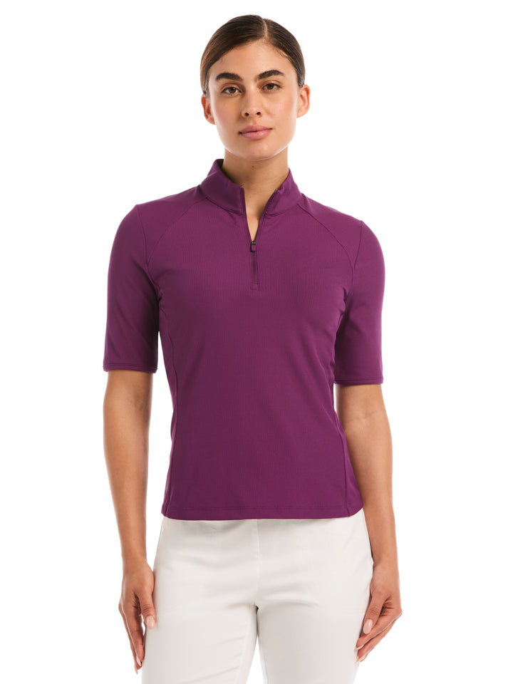 Womens Rib Play Polo-Polos-Gloxinia-XS-Callaway