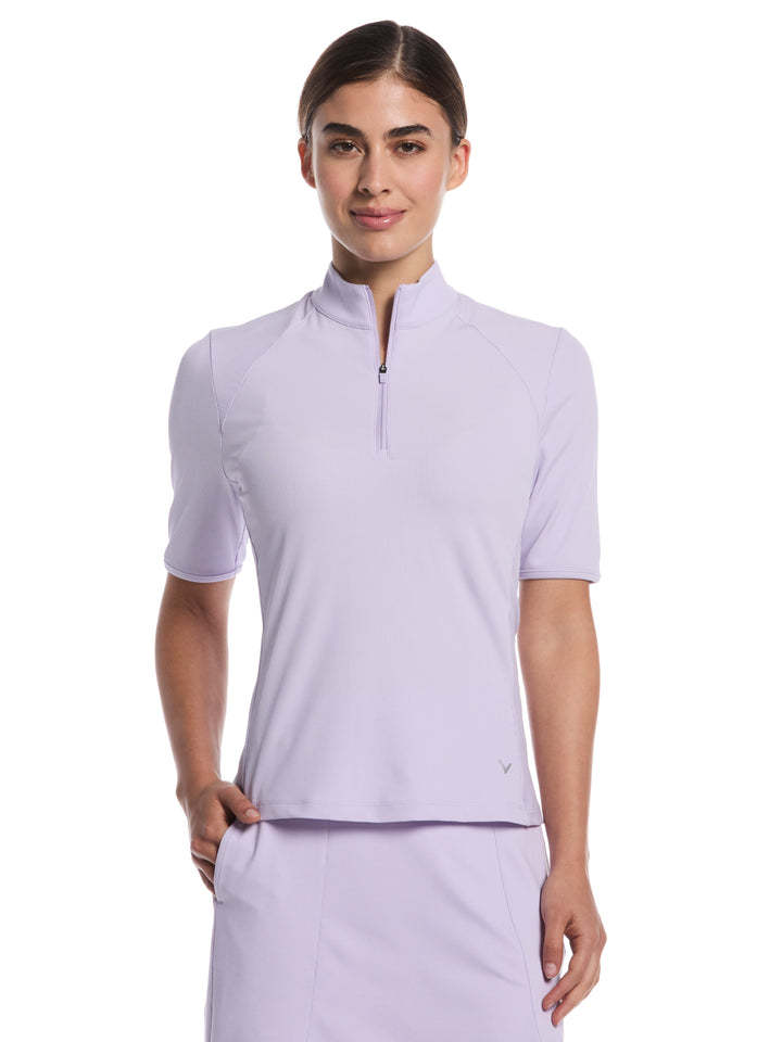 Women's Rib Play Golf Polo (Pastel Lilac) 