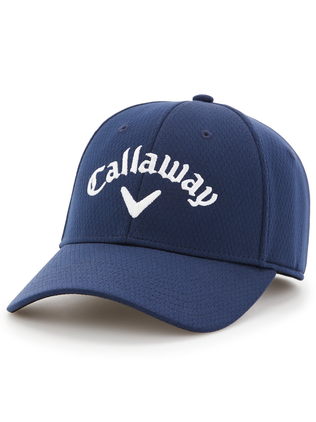 Side Crested Structured Golf Hat (Navy) 