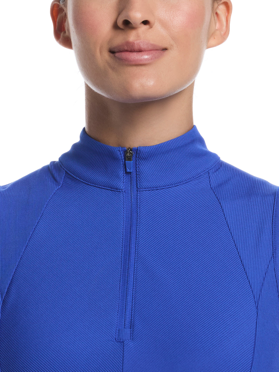 Women's Rib Print Sleeveless Golf Shirt (Blue Tattoo) 