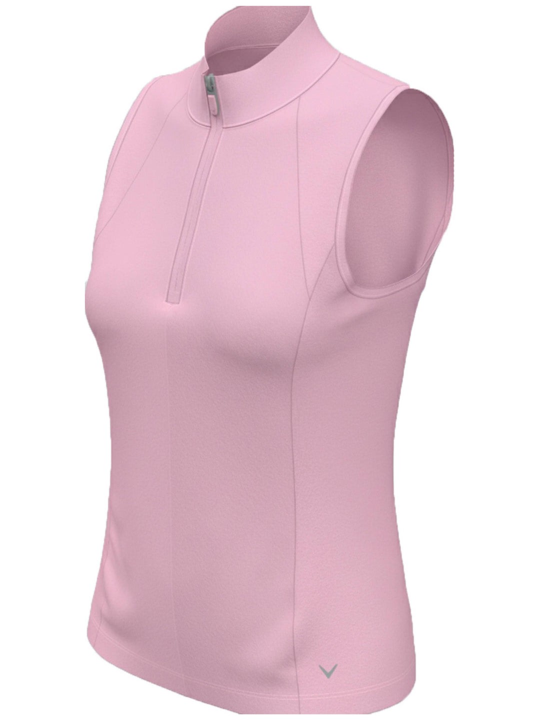 Womens Sleeveless Rib Print Shirt-Polos-Callaway