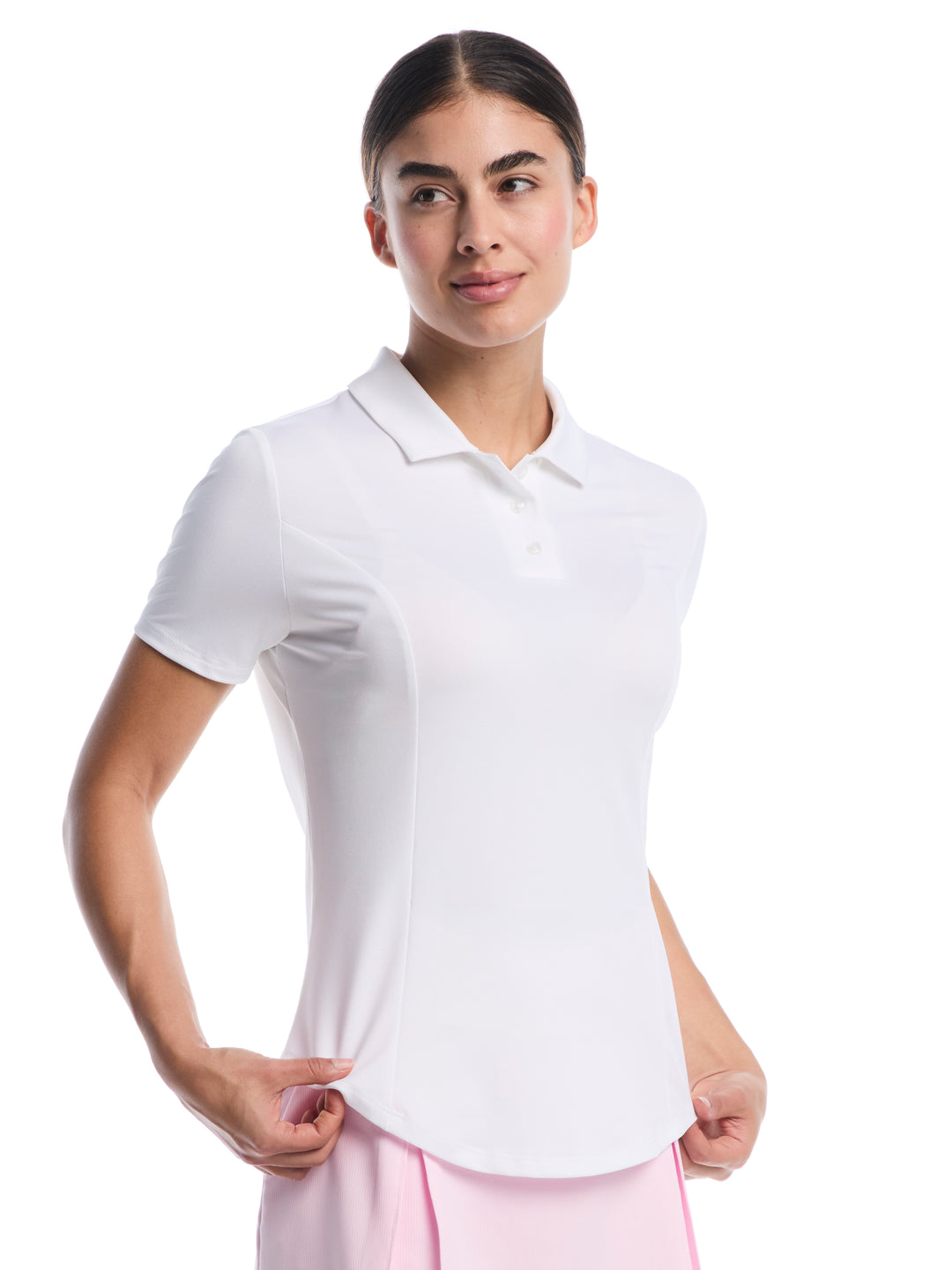 Womens Solid Performance Golf Polo-Polos-Brilliant White-XS-Callaway