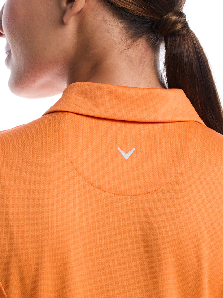 Womens Solid Performance Golf Polo-Polos-Callaway