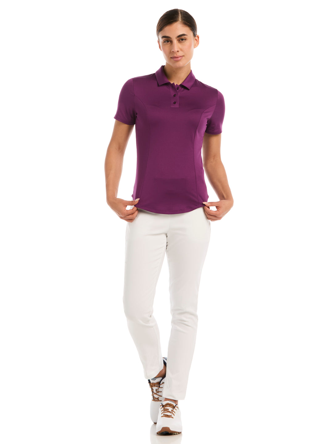 Womens Solid Performance Polo-Polos-Callaway