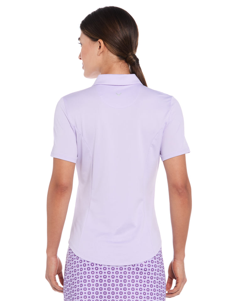 Women's Solid Short Sleeve Performance Golf Polo (Pastel Lilac) 