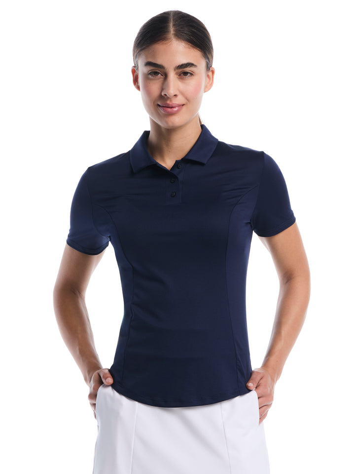 Womens Solid Performance Golf Polo-Polos-Navy-XS-Callaway