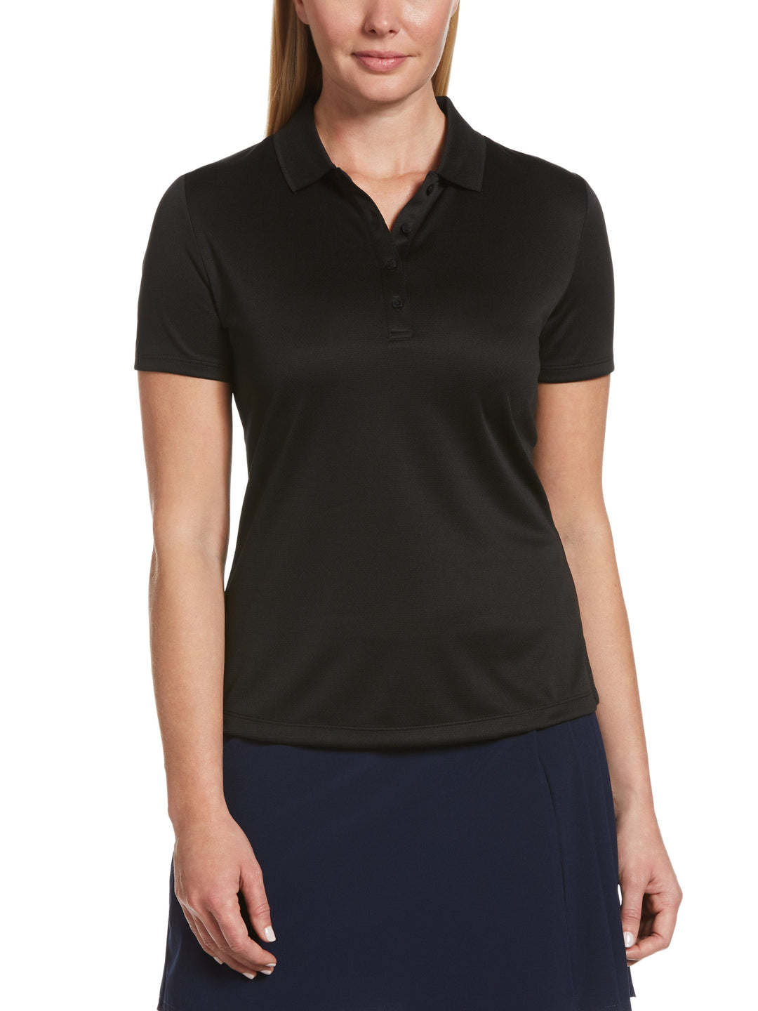 Swing Tech Solid Polo Top (Black)