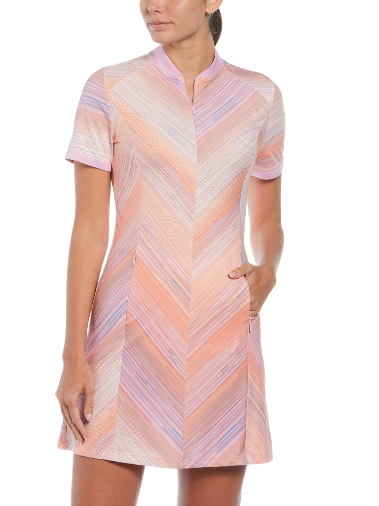 Womens-Stripe-Print-Golf-Dress