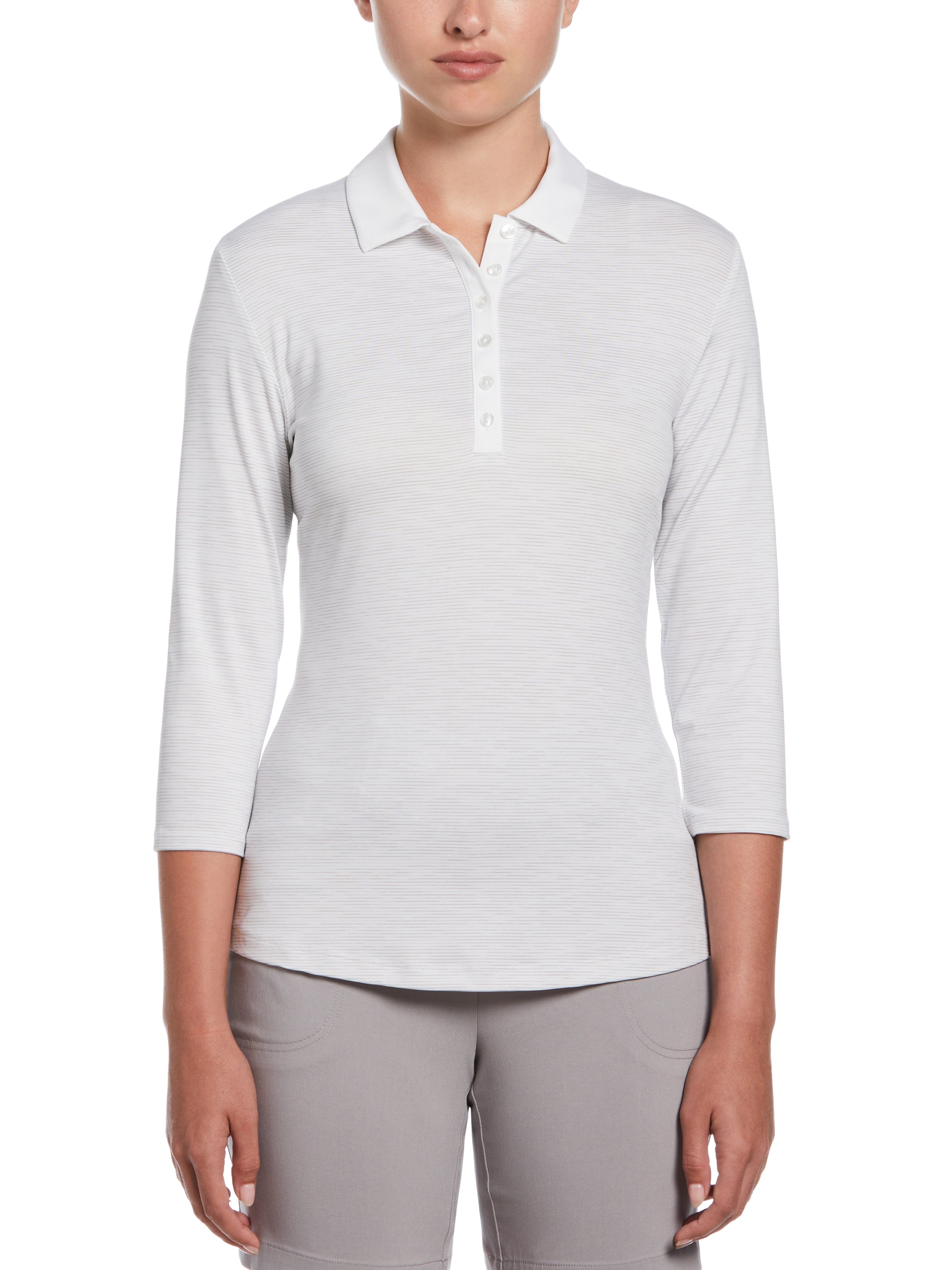 Womens Swing Tech™ 3/4 Sleeve Space Dye Golf Polo – Callaway Apparel